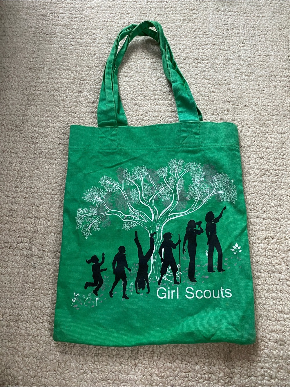 Girl Scouts Green Canvas Tote Bag